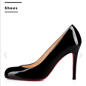 Christian Louboutin black pump 100mm size  39.5